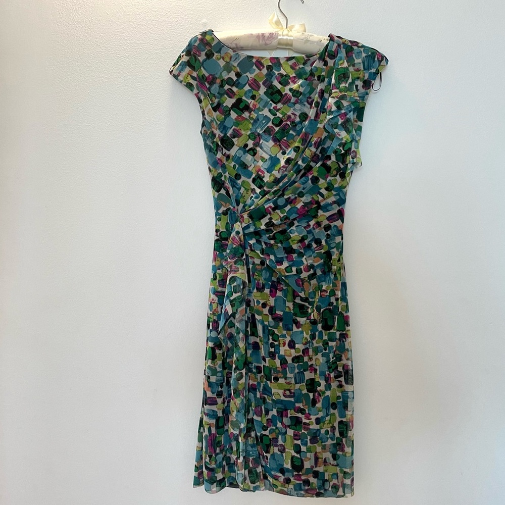 Kay Unger multicolor mini dress